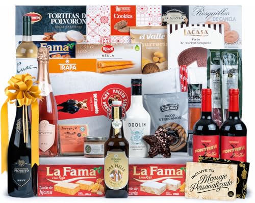 Weihnachtskörbchen mit Schinken · Gourmet-Schulter-Geschenkset · Persönliches oder geschäftliches Geschenk · Thanksgiving für Advent und Weihnachten. Beinhaltet Karte eine dedizierter (L 301) von Cia&Co