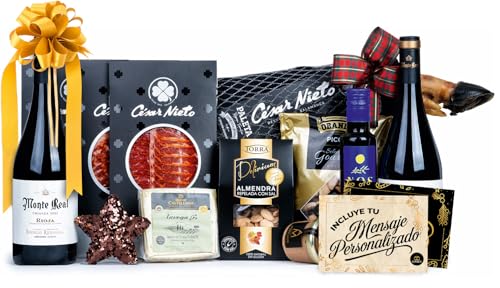 Weihnachtskörbchen mit Schinken · Gourmet Selection Schulter Geschenkset · Persönliches oder Firmengeschenk · Advents- und Weihnachtsdank. Beinhaltet Karte eine dedizierter und personalisierte (L403) von Cia&Co