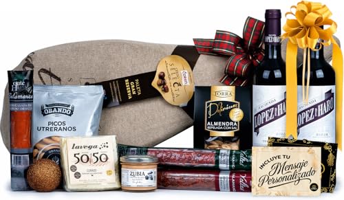 Weihnachtskörbchen mit Schinken · Gourmet Selection Schulter Geschenkset · Persönliches oder Firmengeschenk · Advents- und Weihnachtsdank. Beinhaltet Karte eine dedizierter und personalisierte (L402) von Cia&Co