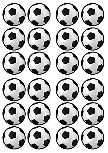 Football Soccer Theme Edible PREMIUM THICKNESS SWEETENED VANILLA, Wafer Rice Paper Cupcake Toppers/Decorations by Cian's Cupcake Toppers Ltd von Cian's Cupcake Toppers Ltd