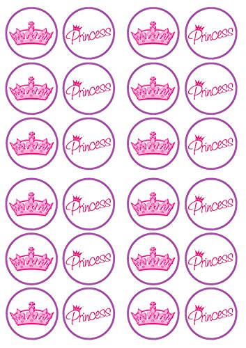 Prinzessin Tiara essbarem Premium Stärke Süße Vanille, Wafer Reispapier Cupcake Topper/Dekoration von Cian's Cupcake Toppers Ltd