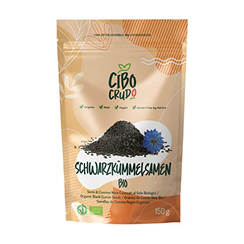 Schwarzkümmel Bio - 150g. Schwarzkümmelsamen oder Nigella Sativa Seed. Schwarzkümmel Samen. Schwarzer Kümmel Samen Ganz. Black Cumin Seeds. von CIBO CRUDO crudo biologico vegan