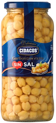 Cidacos - Kichererbsen ohne Salzzusatz, 570 g - [Packung mit 6] von Cidacos