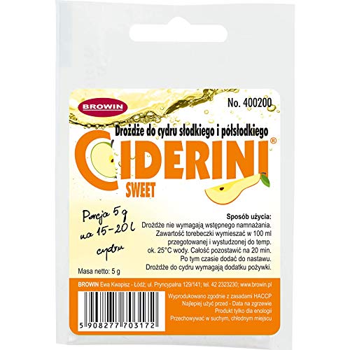 Ciderini - Apfelweinhefe 5g/20L - Sweet - Hefe für süßen Apfelwein von Ciderini