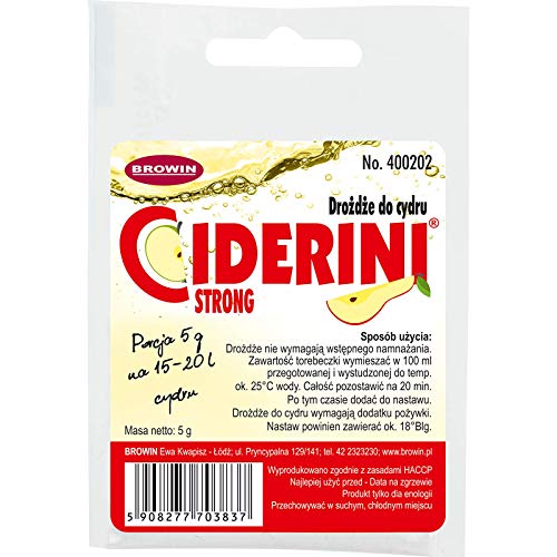 Ciderini - Apfelweinhefe 5g/20L - STRONG - Hefe für starken Apfelwein von Ciderini