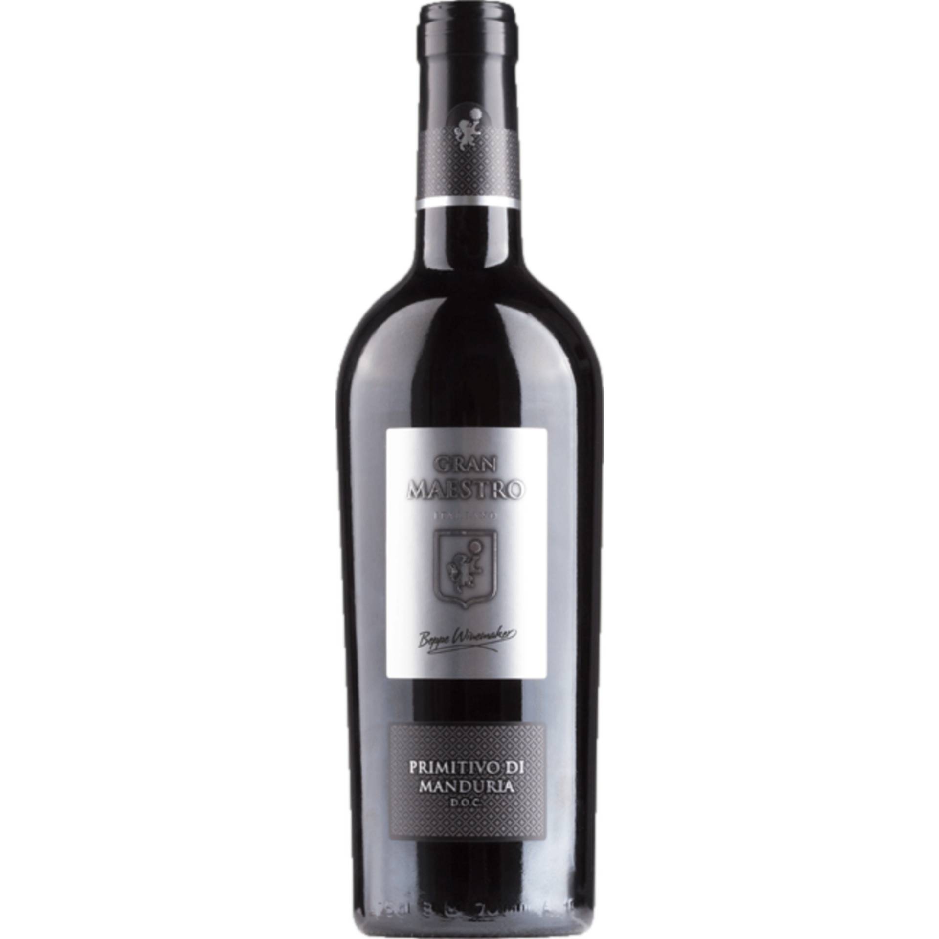 Gran Maestro Primitivo di Manduria, Primitivo di Manduria DOC, Apulien, 2019, Rotwein von Cielo e Terra S.p.A., VIA VALCHIAMPO 72 - 36050 Montorso Vicentino (VI), Italia