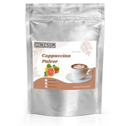 Cinesso Cappuccino Pulver, Fruchtiger Kaffeegenuss, aromatisiert, Kaffeekreationen, verschiedene Variationen, Geschmacksintensiv, für Zuhause (1 Kg, Grapefruit) von Cinesso