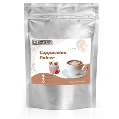 Cinesso Cappuccino mit Erdbeerjoghurt Geschmack Cappuccino Getränkepulver aus löslichem Bohnenkaffee Cremig Zart (1000g) von Cinesso