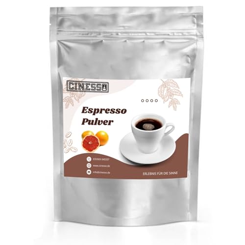 Cinesso Espresso Pulver gemahlen, fruchtiger Geschmack, Kaffeepulver, schnelle und einfache Zubereitung, für Kaffeeliebhaber, zum Verfeinern von Desserts (1 Kg, Grapefruit) von Cinesso