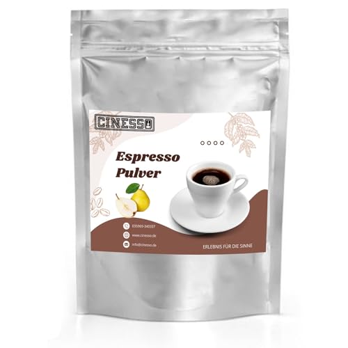 Cinesso Espresso Pulver gemahlen, fruchtiger Geschmack, Kaffeepulver, schnelle und einfache Zubereitung, für Kaffeeliebhaber, zum Verfeinern von Desserts (1 Kg, Zitrone) von Cinesso