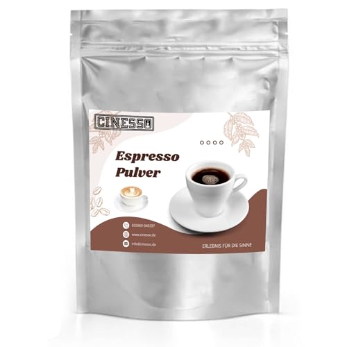 Cinesso Espresso Pulver gemahlen, mit verschiedenen Geschmäcker, schnelle und einfache Zubereitung, Kaffeekreationen, für Kaffeeliebhaber, Made in Germany (1 Kg, Cappuccino) von Cinesso