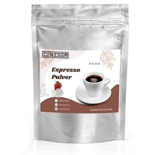 Cinesso Espresso Pulver gemahlen, mit verschiedenen Geschmäcker, schnelle und einfache Zubereitung, Kaffeekreationen, für Kaffeeliebhaber, Made in Germany (1 Kg, Sahne) von Cinesso