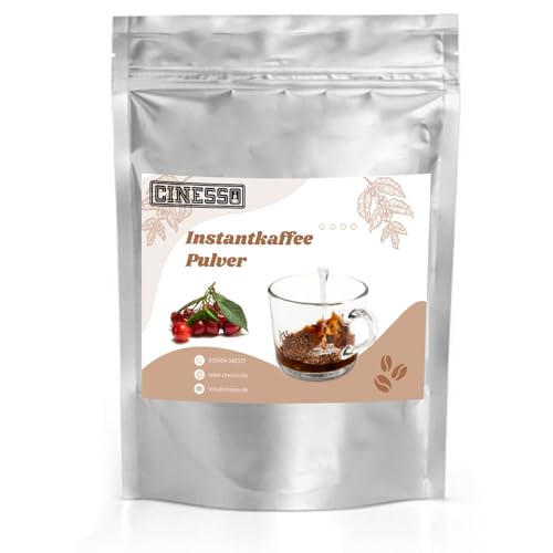 Cinesso Löslicher Kaffee Instant Pulver, fruchtige Geschmacksrichtungen, schnelle und einfache Zubereitung, Kaffeegenuss ohne Kaffeemaschine, praktische Getränke (1 Kg, Kirsche) von Cinesso