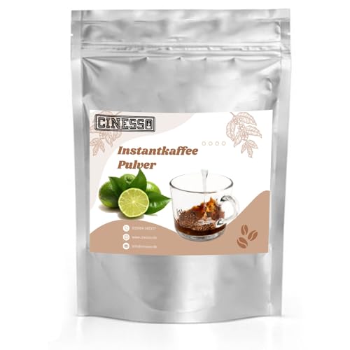 Cinesso Löslicher Kaffee Instant Pulver, fruchtige Geschmacksrichtungen, schnelle und einfache Zubereitung, Kaffeegenuss ohne Kaffeemaschine, praktische Getränke (10 Kg, Limette) von Cinesso