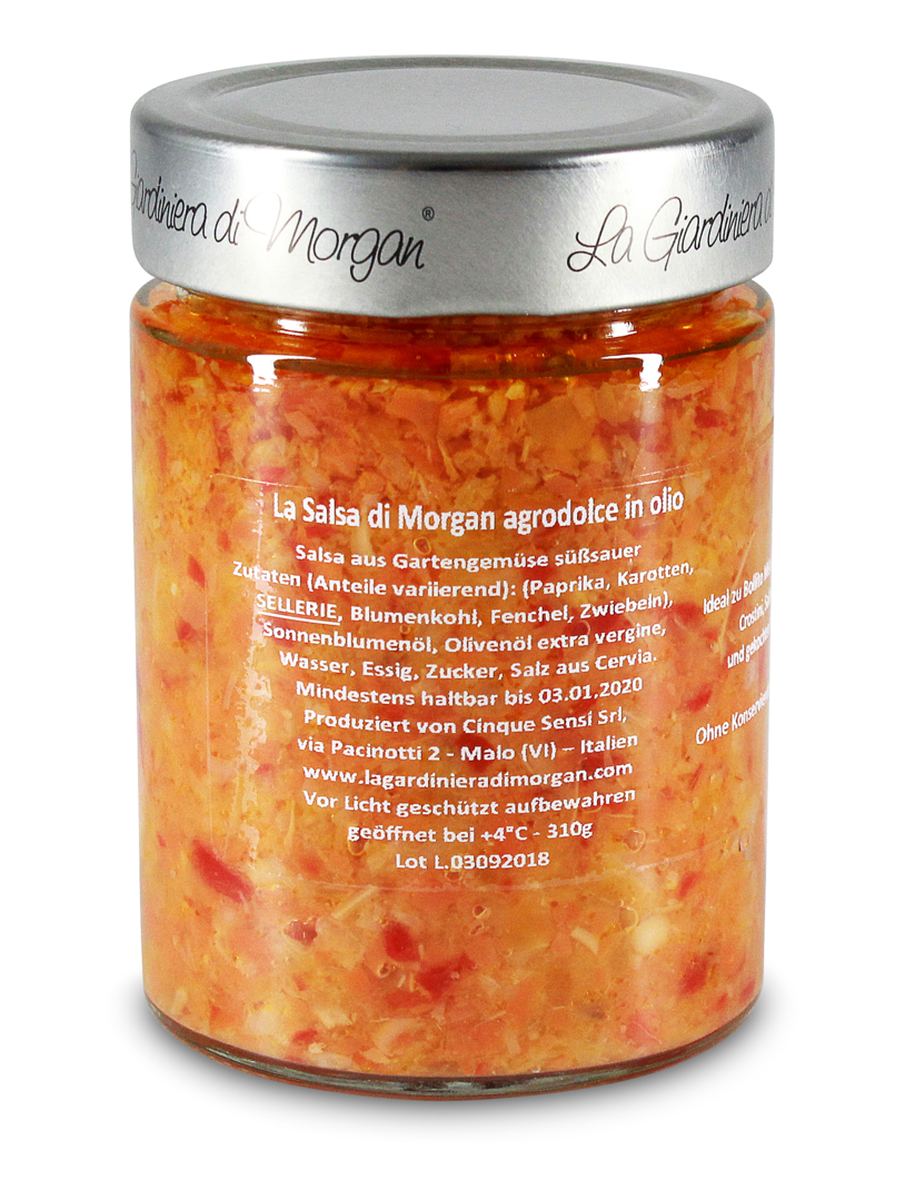 La Salsa di Morgan Agrodolce in Olio - Salsa aus Gartengemüse süßsauer von Cinque Sensi S.r.l.