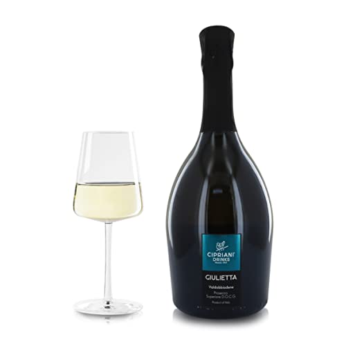 Cipriani Prosecco Superiore Valdobbiadene Docg Brut ''Giulietta'', Nv, Italienischer Prosecco mit Frischer Note, Prosecco aus Glera-Trauben, Reich an Parfümen und Aromen, 750 Ml von Cipriani