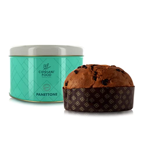 Cipriani Traditioneller Handwerklicher Panettone, Ohne Kandierte Früchte, in Italien Gebacken, in Blechdose, 1 Kg von Cipriani