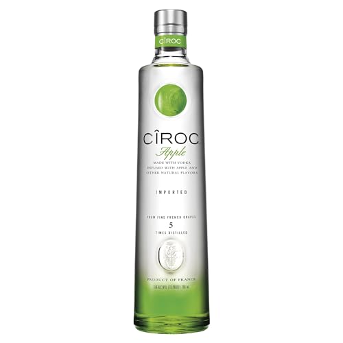 CîROC Apple | Ultra-Premium Wodka |Erfrischender Apfelgeschmack für einen glorreichen Sommer | Innovativ auf Traubenbasis destilliert in Südfrankreich | 37,5% vol | 700ml Einzelflasche | von Cîroc