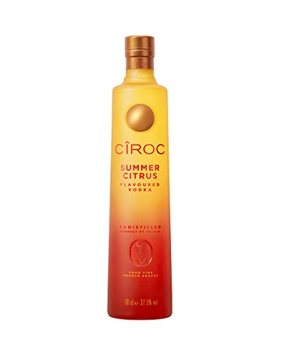 CîROC Summer Citrus | Ultra-Premium Wodka | Limitierte Sommer-Edition | Blutorangen- und Limettenaromen | 37.5% vol | 700ml Einzelflasche | von Cîroc