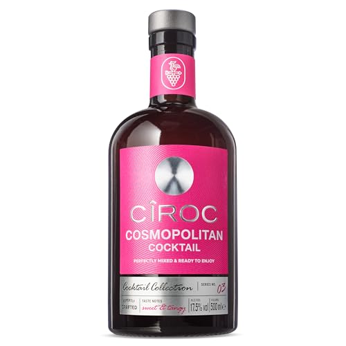 Cîroc Vodka Cosmopolitan Cocktail Drink, 17,5 % vol, 50cl / 500ml Flasche von Cîroc