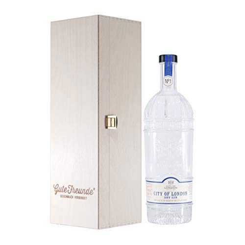 Old English Gin mit Geschenk-Holzkiste von City