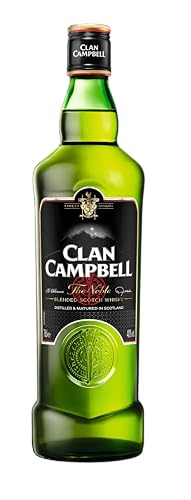 CLAN CAMPBELL THE NOBLE (1 x 700 ml) – Schottischer Whisky mit Blumen- & Vanillenoten, Scotch Whisky kombiniert die besten Grain- & Malt Whiskys Schottlands – 40% Vol. von Clan Campbell