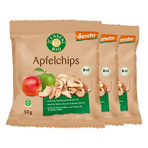 3x CLASEN BIO Demeter Apfelchips - 50g von Clasen Bio