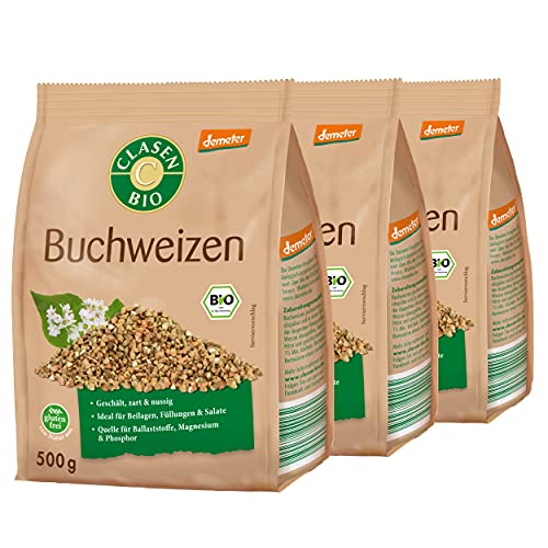 3x CLASEN BIO Demeter Buchweizen, glutenfrei und naturbelassen 500g von Clasen Bio