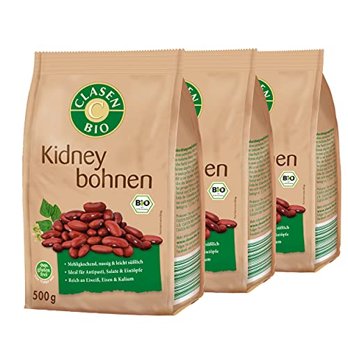 3x CLASEN BIO Kidneybohnen - 500g von Clasen Bio