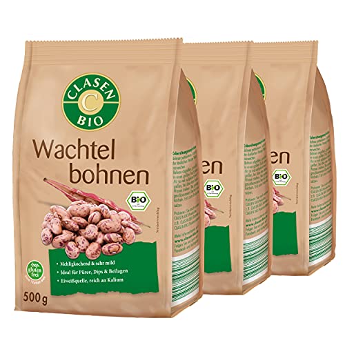 3x CLASEN BIO Wachtelbohnen - 500 g von Clasen Bio