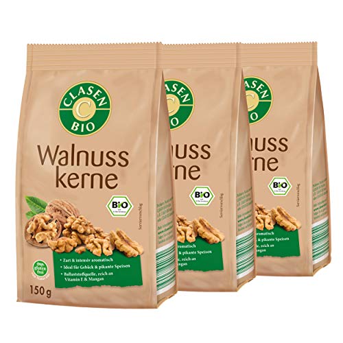 3x CLASEN BIO Walnusskerne - 150g von Clasen Bio