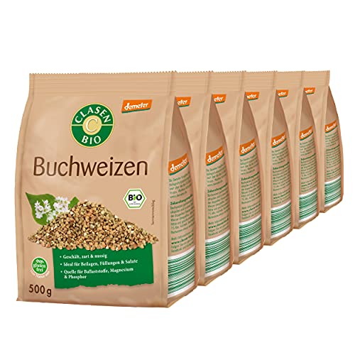 6x CLASEN BIO Demeter Buchweizen, glutenfrei und naturbelassen 500g von Clasen Bio