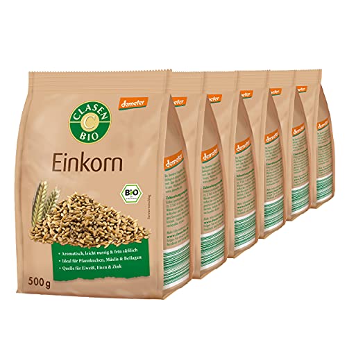 6x CLASEN BIO Demeter Einkorn mit nussig-süßen Geschmack 500g von Clasen Bio