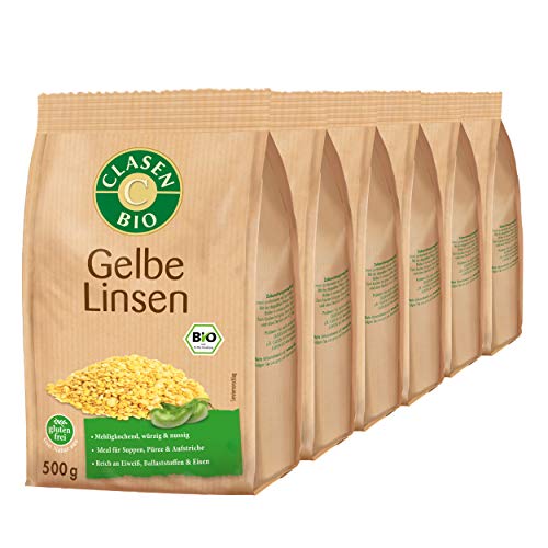 6x CLASEN BIO Gelbe Linsen - 500g von Clasen Bio