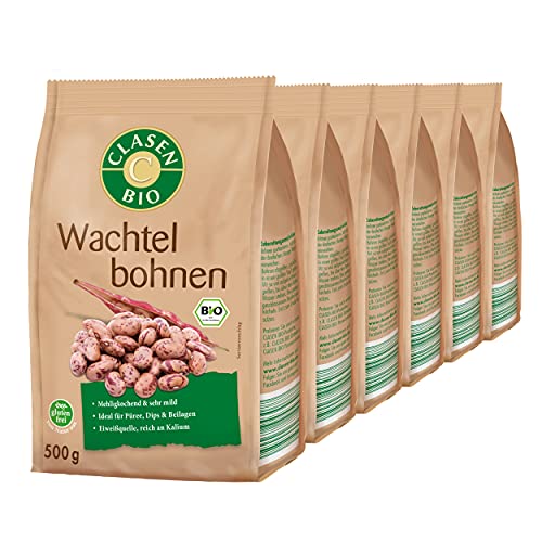 6x CLASEN BIO Wachtelbohnen - 500 g von Clasen Bio