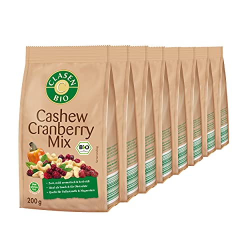 8x CLASEN BIO Cashew-Cranberry Mix - 200g von Clasen Bio