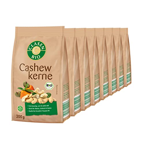 8x CLASEN BIO Cashewkerne - 200g von Clasen Bio