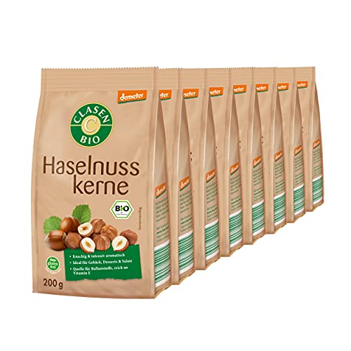 8x CLASEN BIO Demeter Haselnusskerne ohne Schale - 200g von Clasen Bio