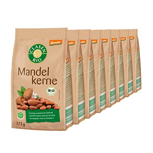 8x CLASEN BIO Demeter Mandelkerne - 175g von Clasen Bio