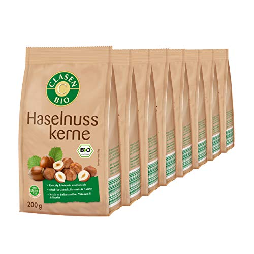 8x CLASEN BIO Haselnusskerne ohne Schale- 200g von Clasen Bio