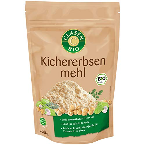 CLASEN BIO Kichererbsenmehl, aus Kichererbsen, von Natur aus glutenfei und vegan - 300 g von Clasen Bio