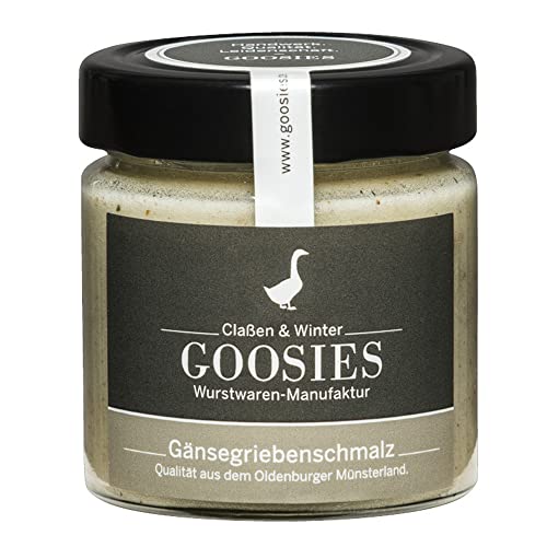 Gänsegriebenschmalz mit Gänsegrieben und Röstzwiebeln, im Glas 150g von Goosies