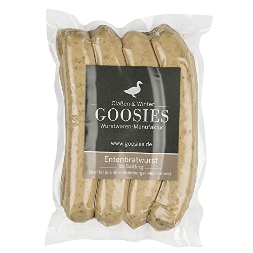 Goosies | Entenbratwurst im Saitling | 225g | handwerklich hergestellt in der Goosies Manufaktur im Oldenburger Land von Goosies