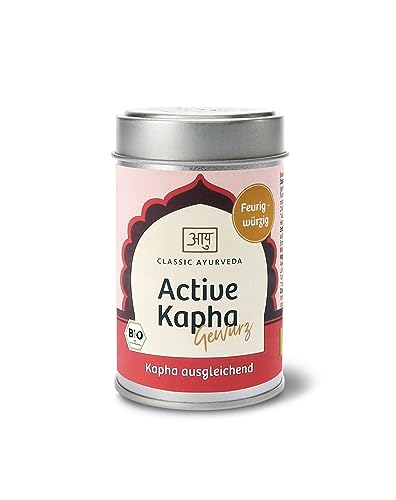 Classic Ayurveda | Bio Active Kapha Gewürzmischung | Perfekt für Ayurvedische Küche und Kapha Ausgleich | Feutig und Würzig | Agni Stärkend | 50 g (5 x 50 g) von Classic Ayurveda