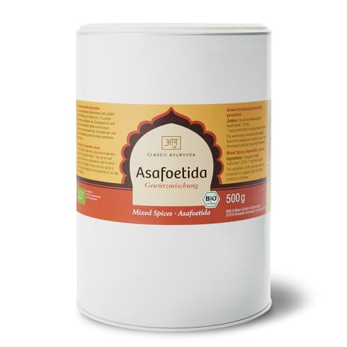 Classic Ayurveda - Bio Asafoetida Gewürzmischung - 500 g - Kraftvolles Aroma, der perfekte Knoblauchersatz von Classic Ayurveda