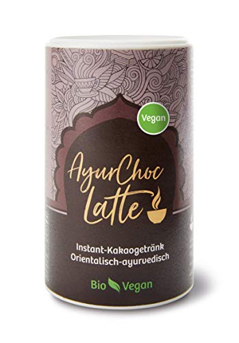 Classic Ayurveda - Bio AyurChoc Latte Vegan - 220 g - Aromatisches ayurvedisches Getränkepulver mit Kakao und erlesenen Gewürzen von Classic Ayurveda