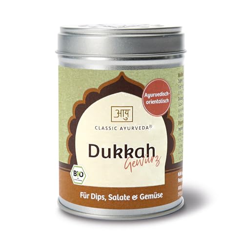 Classic Ayurveda - Bio Dukkah Gewürz - 120 g - Ayurvedisch-orientalische Gewürzmischung für Dips, Salate & Gemüse von Classic Ayurveda