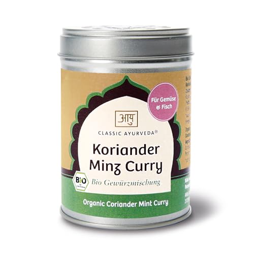 Classic Ayurveda - Bio Koriander Minz Curry Gewürzmischung - 80g - Erfrischende Würze für kreative Currygerichte von Classic Ayurveda