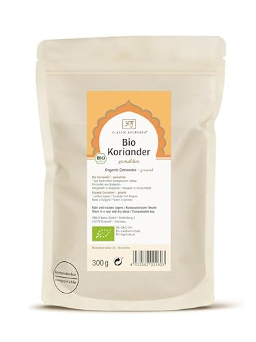 Classic Ayurveda - Bio Koriander gemahlen - 300 g - Vielseitiges Gewürz mit kräftigem Aroma von Classic Ayurveda