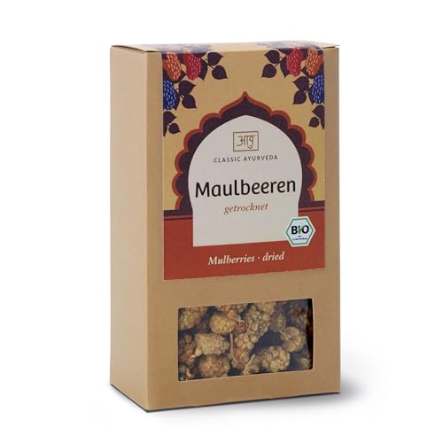 Classic Ayurveda - Bio Maulbeeren - 150 g - Honigsüße getrocknete Maulbeeren, schonend sonnengetrocknet von Classic Ayurveda